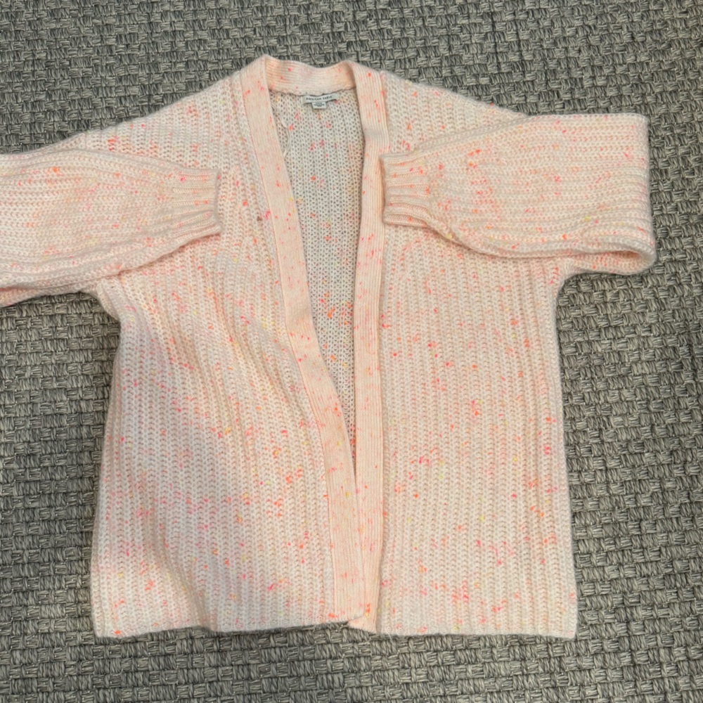 Pink Speckled Knit Cardigan